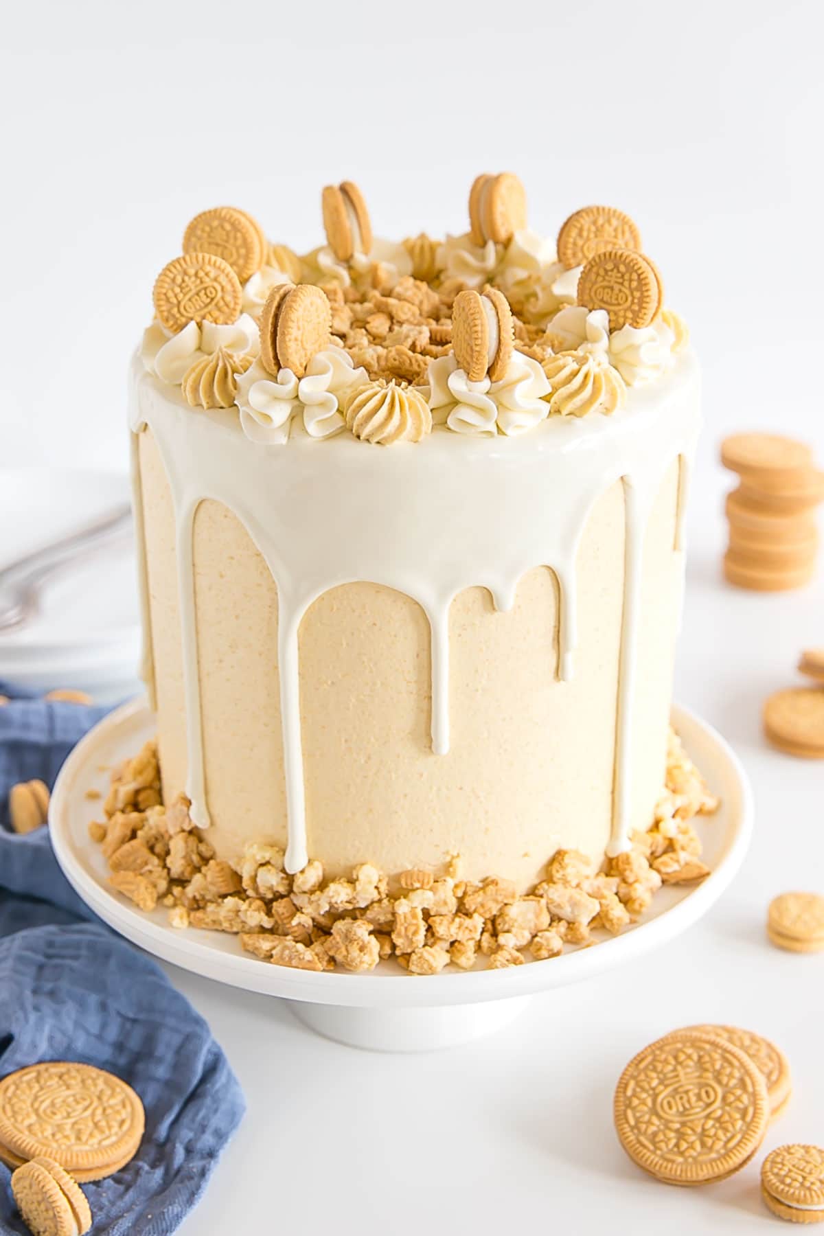 Angled shot of the cake.